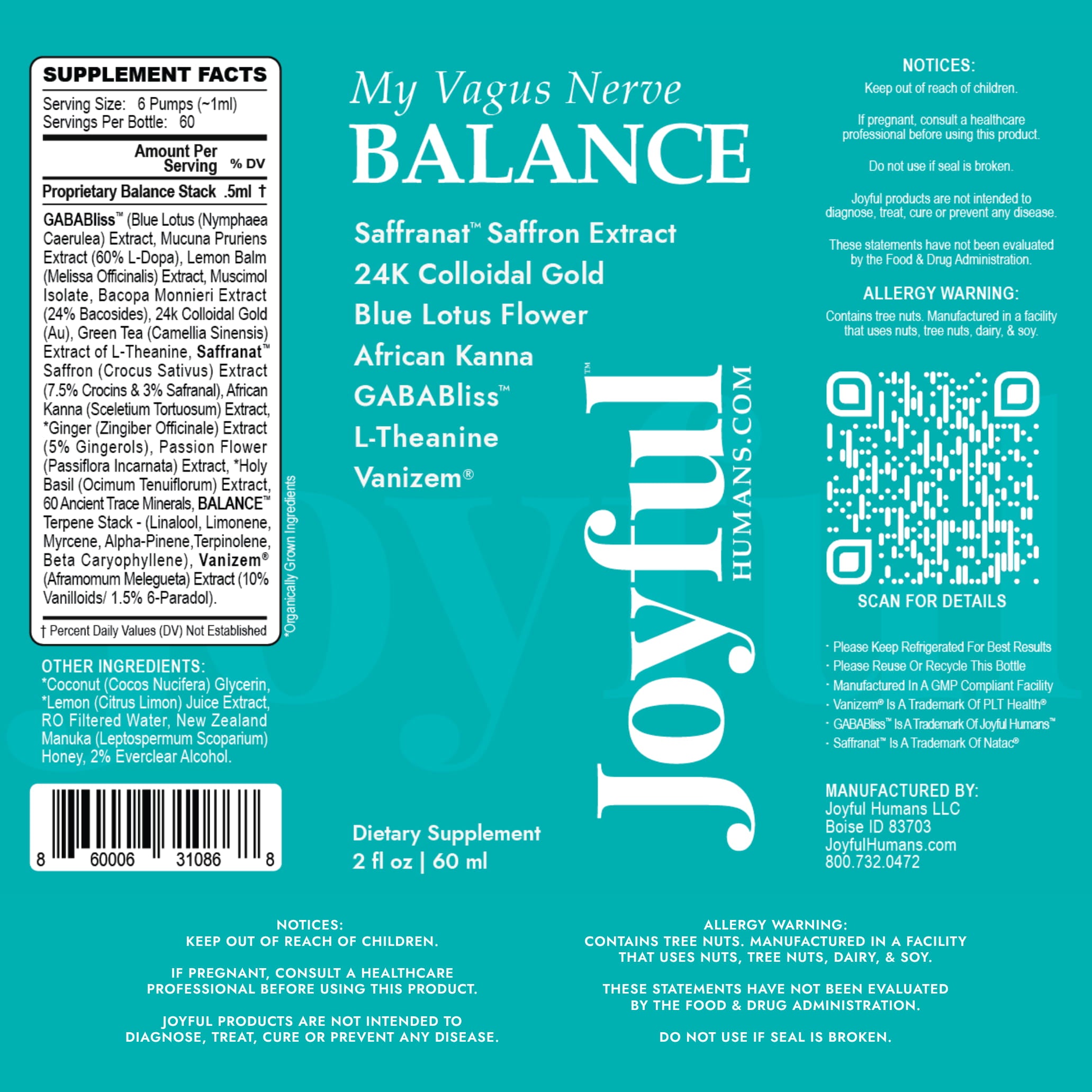 BALANCE™ Tincture Sample Bottle